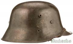 Elmo tedesco nazista M.17 bidecal HEER-Wehrmacht con Expertise H. WEITZE (GERMANIA WW2)