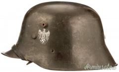 Elmo tedesco nazista M.17 bidecal HEER-Wehrmacht con Expertise H. WEITZE (GERMANIA WW2)