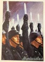 ESTREMAMENTE RARA CARTOLINA “NON VIAGGIATA” DEI “MOSCHETTIERI DEL DUCE - GUARDIA DEL CORPO”