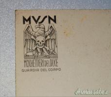ESTREMAMENTE RARA CARTOLINA “NON VIAGGIATA” DEI “MOSCHETTIERI DEL DUCE - GUARDIA DEL CORPO”