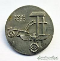 Distintivo tedesco nazista per la Festa del Lavoro del 1 maggio 1936 (GERMANIA WW2)