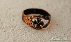 Anello d’epoca “II° Reich” realizzato da soldato tedesco “Trench Art” (GERMANIA E PRUSSIA WW1)