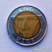 Moneta 500 LIRE Repubblica di San Marino “HEGEL” conio 1996 (REPUBBLICA SAN MARINO)