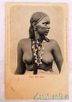 CARTOLINA D'EPOCA FASCISTA IN A.O.I. CHE RITRAE UNA DONNA ERITREA DELLO SCIRÈ A “SENO NUDO”