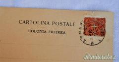 CARTOLINA D'EPOCA FASCISTA IN A.O.I. CHE RITRAE UNA DONNA ERITREA DELLO SCIRÈ A “SENO NUDO”