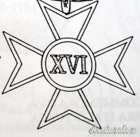 Croce fascista per 16 anni d'anzianità di servizio nel R.E.I. in Argento - anni ’30 (REGNO D'ITALIA)