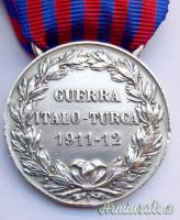 Medaglia commemorativa Guerra Italo-Turca 1911-12” in Argento conio Regia Zecca (REGNO D'ITALIA)
