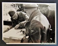 Fotografia d'epoca nazista con soldati della 1. SS-PANZER-DIVISION 