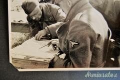 Fotografia d'epoca nazista con soldati della 1. SS-PANZER-DIVISION 