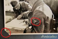 Fotografia d'epoca nazista con soldati della 1. SS-PANZER-DIVISION 
