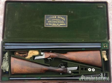 Coppia William Evans Box lock cal 12 canne 70 entrambe matricole consecutive e cassetta