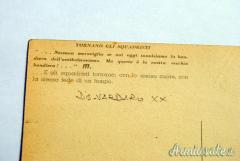 Cartolina fascista propaganda antibolscevica “TORNANO GLI SQUADRISTI” 1942 (REGNO D'ITALIA)