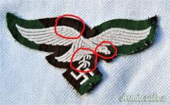 RARISSIMA “AQUILA DA PETTO” PER GIACCA MIMETICA MODELLO 1942 CD. “SPITTERMUSTER”