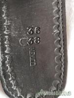 Cinturone con fondina modello Mexico vero cuoio lavorato nero