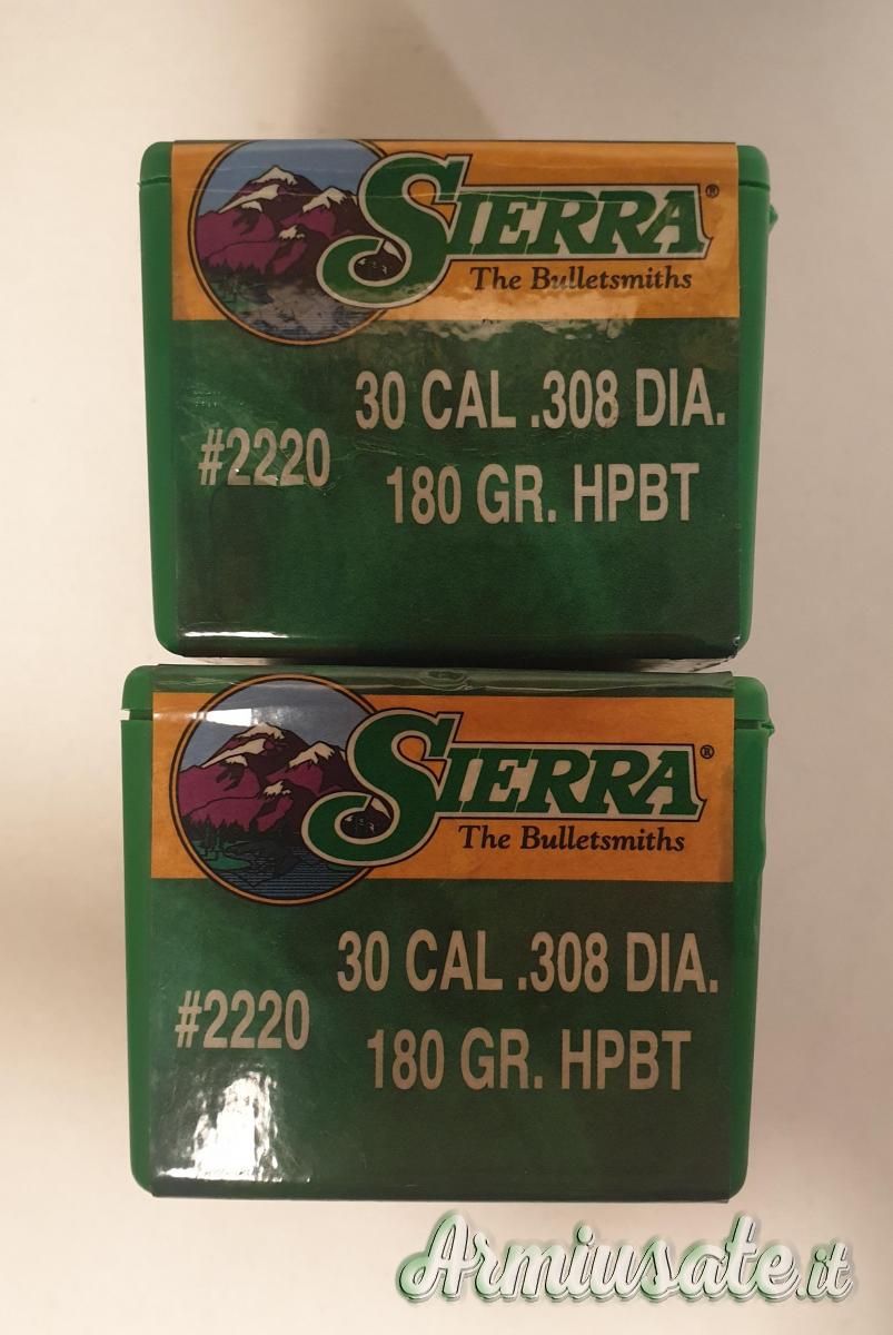 Non più disponibile Sierra Matchking cal. 308, da 180 grani HPBT Non più disponibile Sierra Matchking cal. 308, da 180 grani HPBT