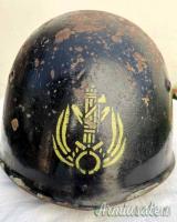 Rarissimo elmo bellico italiano d’epoca fascista modello 1933 di 1’ tipo MVSN (GUERRA DI SPAGNA)