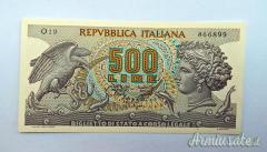 Banconota da 500 LIRE con testa Aretusa – 1’ tipo - 1967 - FDS (REPUBBLICA ITALIANA)