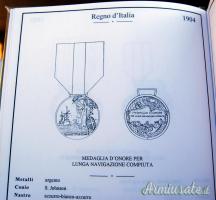 Medaglia fascista D’ONORE PER LUNGA NAVIGAZIONE COMPIUTA – Argento “800” (REGNO D’ITALIA)
