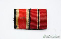 Spange nazista con 2 decorazioni per divisa soldati tedeschi Wehrmacht e Waffen SS (GERMANIA WW2)