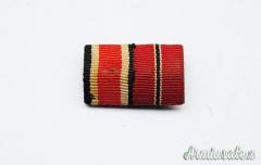 Spange nazista con 2 decorazioni per divisa soldati tedeschi Wehrmacht e Waffen SS (GERMANIA WW2)