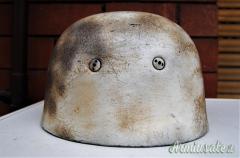 Elmo tedesco bellico “da lancio” d’epoca nazista M.38 bidecal di 1’ tipo per FALLSCHIRMJÄGER