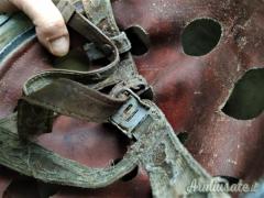 Elmo tedesco bellico “da lancio” d’epoca nazista M.38 bidecal di 1’ tipo per FALLSCHIRMJÄGER