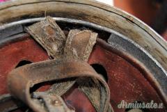Elmo tedesco bellico “da lancio” d’epoca nazista M.38 bidecal di 1’ tipo per FALLSCHIRMJÄGER