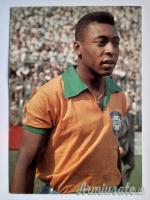 RARA CARTOLINA TEDESCA CON FOTO DI “PELÉ” DURANTE LO SVOLGIMENTO DELLA “FIFA WORLD CUP 1966”