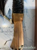 Coltello commemorativo “Cavallo Pazzo” in ossidiana