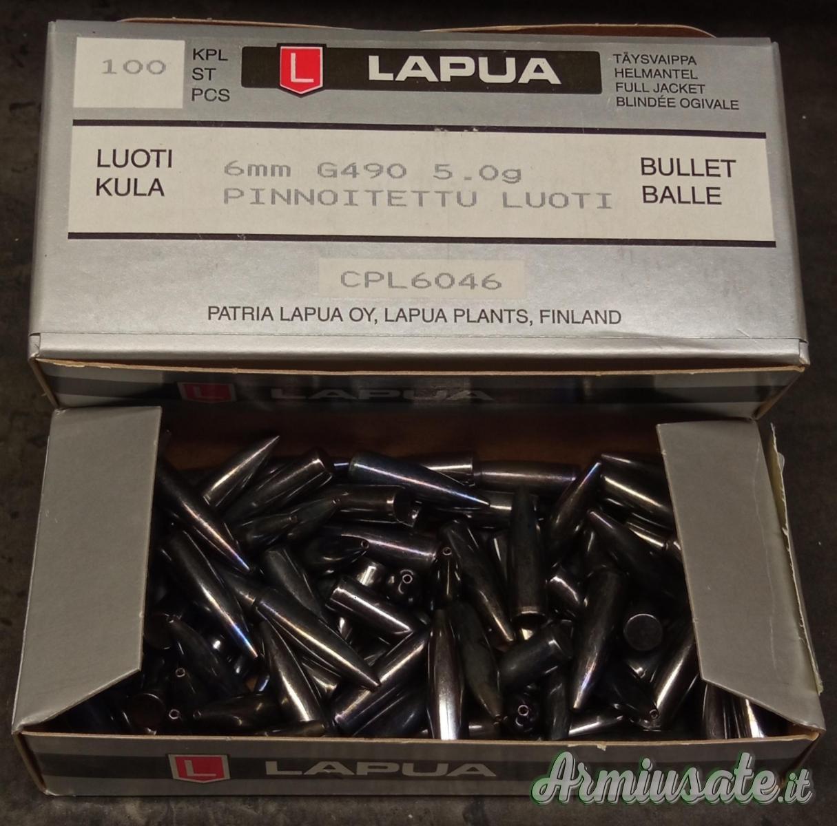Lapua 77 Grani Moly Calibro 6 mm Lapua 77 Grani Moly Calibro 6 mm