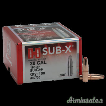 Hornady SUB-X Cal. 30 / .308″ 190 gr