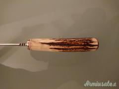 Coltello da caccia artigianale Carbonio e Sambar #1
