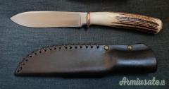 Coltello da caccia artigianale Carbonio e Sambar #1