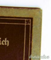 LIBRETTO DI LAVORO TEDESCO D'EPOCA NAZISTA DI 1' TIPO CD. 