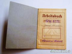 LIBRETTO DI LAVORO TEDESCO D'EPOCA NAZISTA DI 1' TIPO CD. 