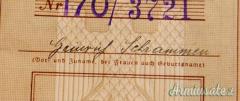LIBRETTO DI LAVORO TEDESCO D'EPOCA NAZISTA DI 1' TIPO CD. 