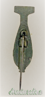 Spilla tedesca nazista a forma di bomba da mortaio “8 cm GrW34” per uniformi HEER (GERMANIA WW2)