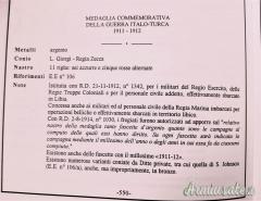 Medaglia commemorativa della “Guerra Italo-Turca 1911-1912” conio Regia Zecca in Argento