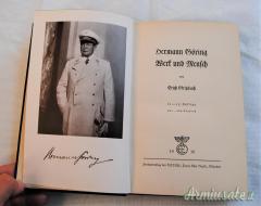 Rara copia del 1938 in “prima edizione” del testo “HERMANN GÖRING WERK UND MENSCH”