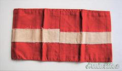 Rara fascia da braccio tedesca nazista HITLERJUGEND cucita in tre pezzi (GERMANIA WW2)