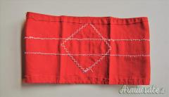 Rara fascia da braccio tedesca nazista HITLERJUGEND cucita in tre pezzi (GERMANIA WW2)