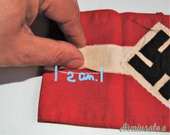 Rara fascia da braccio tedesca nazista HITLERJUGEND cucita in tre pezzi (GERMANIA WW2)