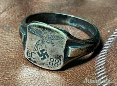 E.R. anello d’epoca nazista commemorativo del 