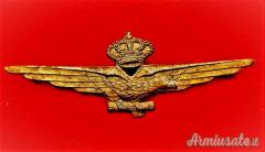 Decorazione da petto ovvero brevetto per pilota militare d’aeroplano Regia Aeronautica modello 1935