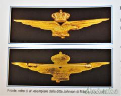 Decorazione da petto ovvero brevetto per pilota militare d’aeroplano Regia Aeronautica modello 1935