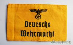 Fascia da braccio tedesca d’epoca nazista per soldati del “DEUTSCHE WEHRMACHT” variante stampata
