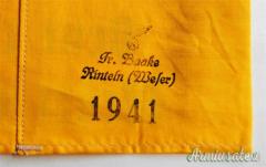 Fascia da braccio tedesca d’epoca nazista per soldati del “DEUTSCHE WEHRMACHT” variante stampata
