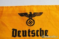 Fascia da braccio tedesca d’epoca nazista per soldati del “DEUTSCHE WEHRMACHT” variante stampata