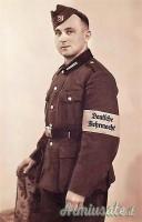 Fascia da braccio tedesca d’epoca nazista per soldati del “DEUTSCHE WEHRMACHT” variante stampata