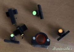 Tacche di mira / mirini al trizio/luminescenti adattabili per coda di rondine Beretta